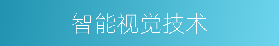 智能视觉技术的同义词