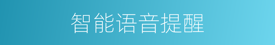 智能语音提醒的同义词
