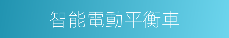 智能電動平衡車的同義詞