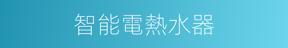 智能電熱水器的同義詞