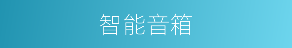 智能音箱的同义词