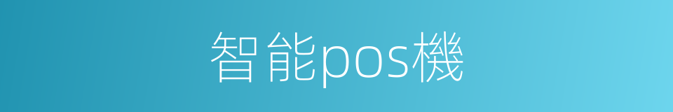 智能pos機的同義詞