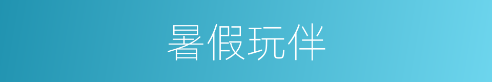 暑假玩伴的意思