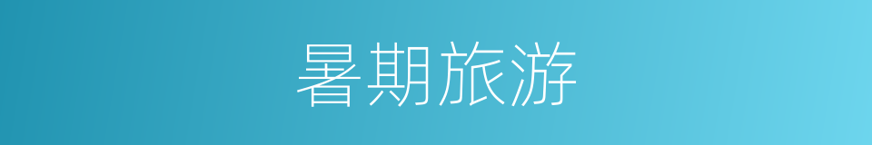 暑期旅游的同义词