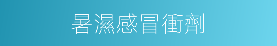 暑濕感冒衝劑的同義詞