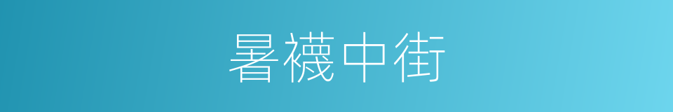 暑襪中街的同義詞