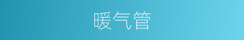 暖气管的意思