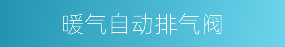 暖气自动排气阀的同义词