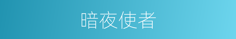 暗夜使者的同义词