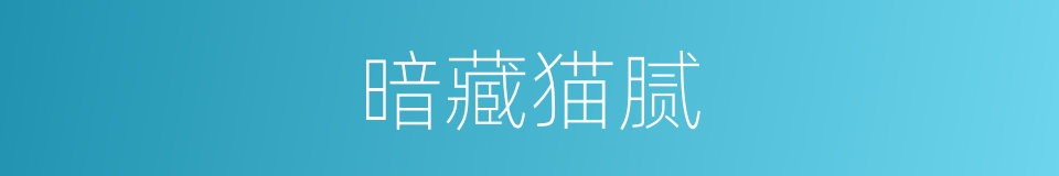 暗藏猫腻的同义词