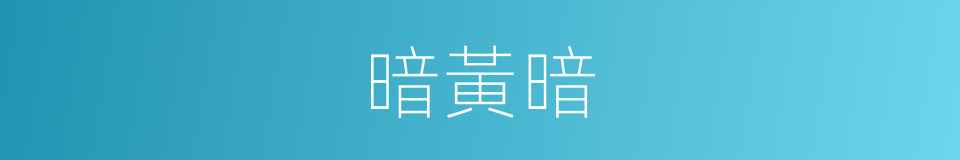 暗黃暗的同義詞