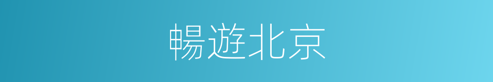 暢遊北京的同義詞