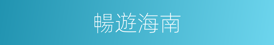 暢遊海南的同義詞