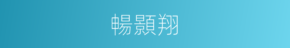暢顥翔的同義詞