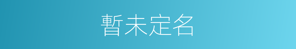 暫未定名的同義詞