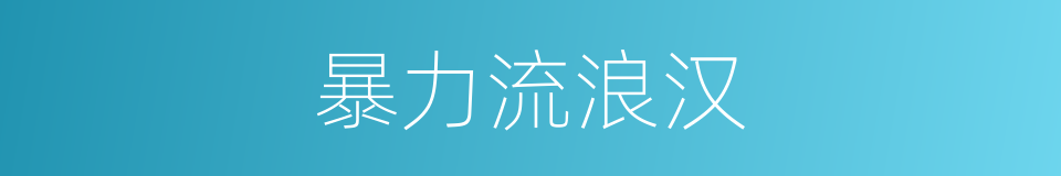 暴力流浪汉的同义词