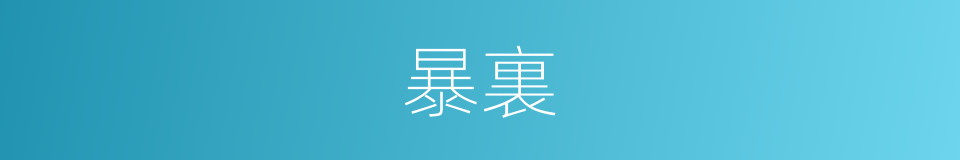 暴裏的同義詞