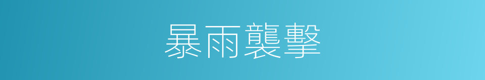 暴雨襲擊的同義詞