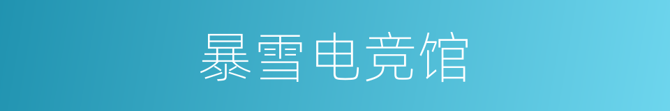 暴雪电竞馆的同义词