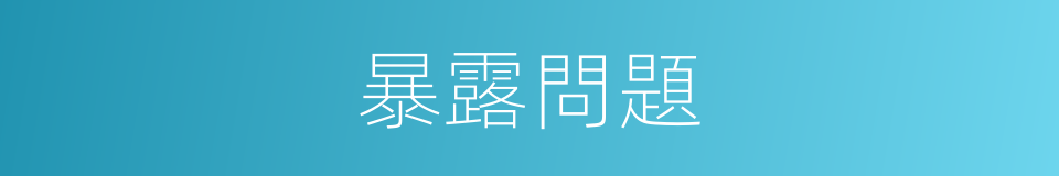 暴露問題的同義詞