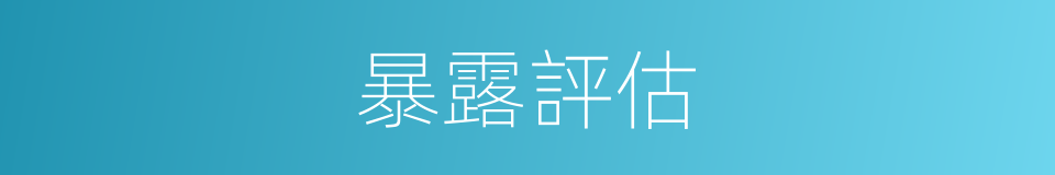 暴露評估的同義詞