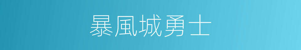 暴風城勇士的同義詞