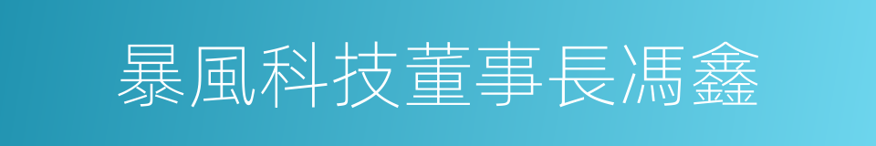 暴風科技董事長馮鑫的同義詞