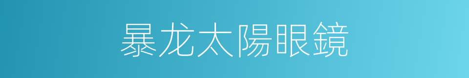 暴龙太陽眼鏡的同義詞
