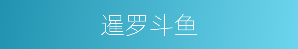 暹罗斗鱼的同义词