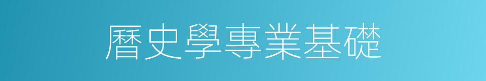 曆史學專業基礎的同義詞