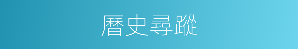 曆史尋蹤的同義詞