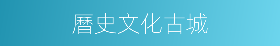 曆史文化古城的同義詞