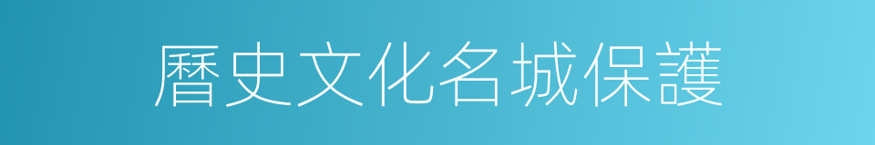 曆史文化名城保護的同義詞