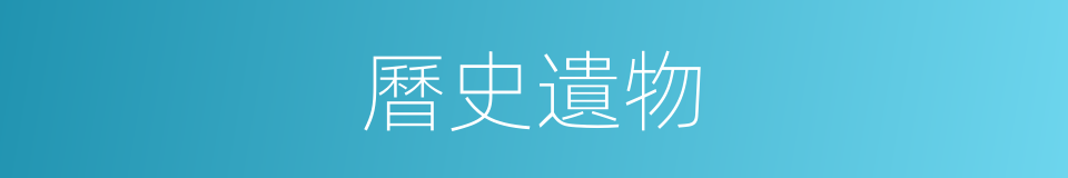 曆史遺物的同義詞