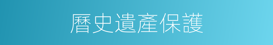 曆史遺產保護的同義詞