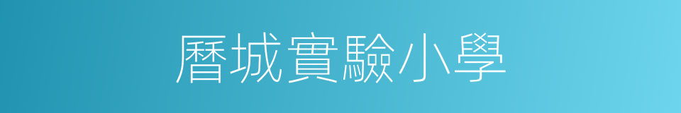 曆城實驗小學的同義詞