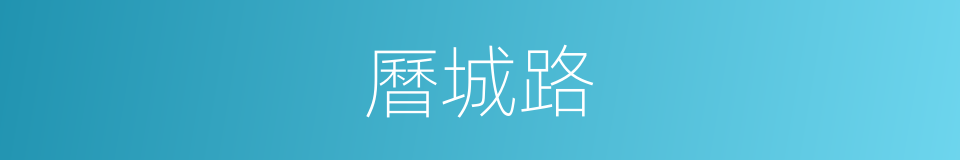 曆城路的同義詞