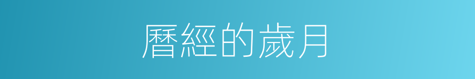 曆經的歲月的同義詞