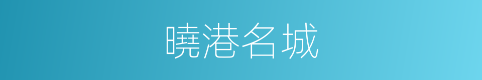 曉港名城的同義詞