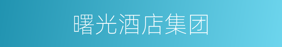 曙光酒店集团的同义词