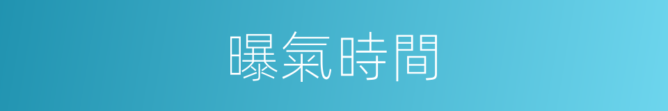 曝氣時間的同義詞