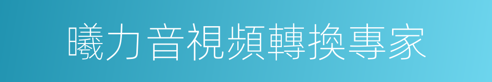 曦力音視頻轉換專家的意思