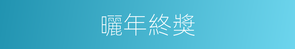 曬年終獎的同義詞