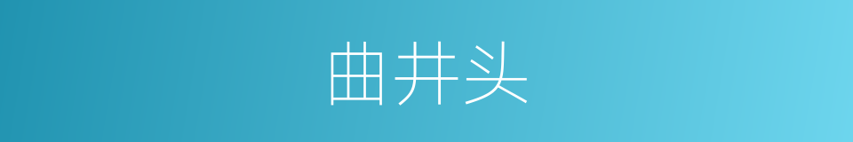 曲井头的同义词