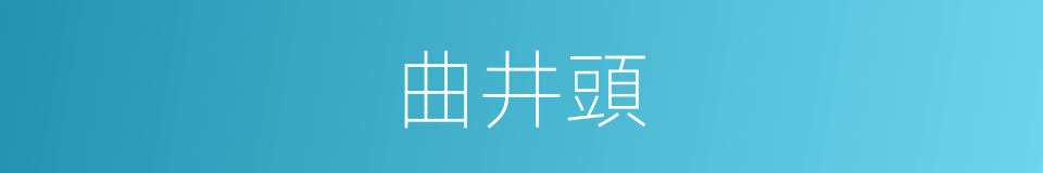 曲井頭的同義詞