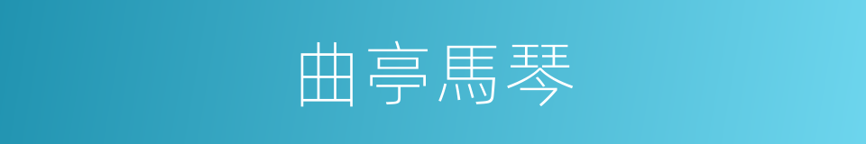 曲亭馬琴的同義詞