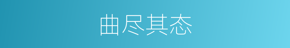 曲尽其态的意思