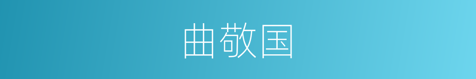 曲敬国的同义词