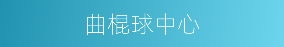 曲棍球中心的同义词