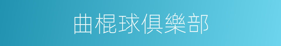 曲棍球俱樂部的同義詞